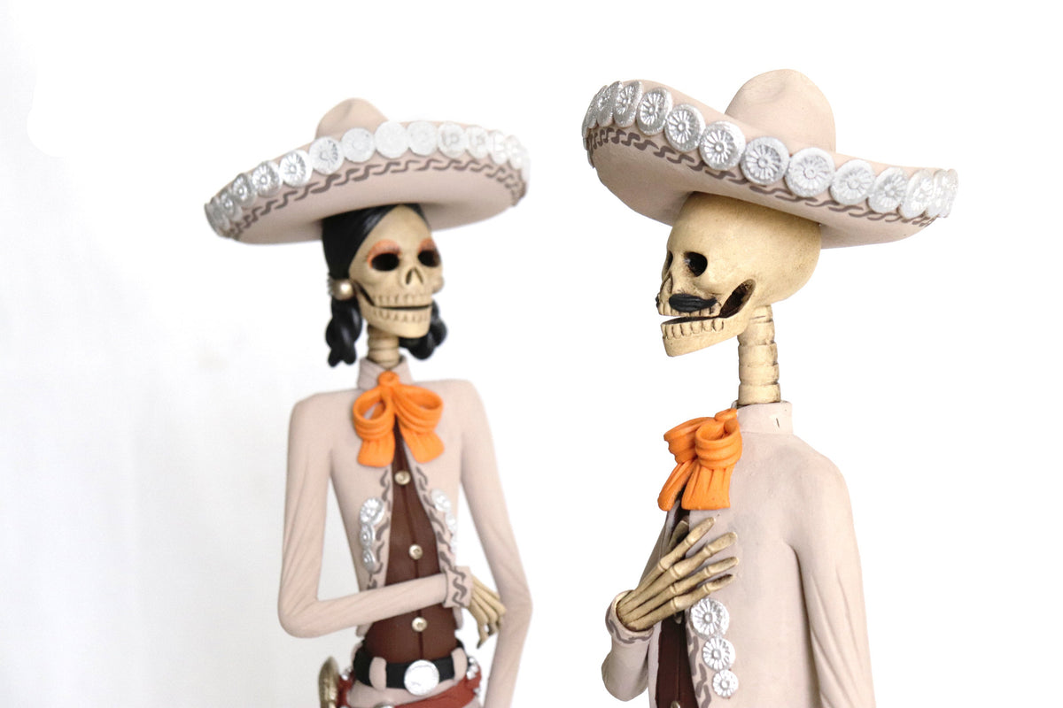 Pareja de Catrines Charros - 50 cm. 20 in. Catrina