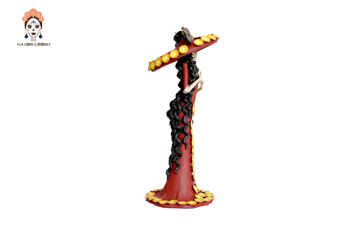 Catrina de sombrero grande - 50 cm. 20 in. Catrina