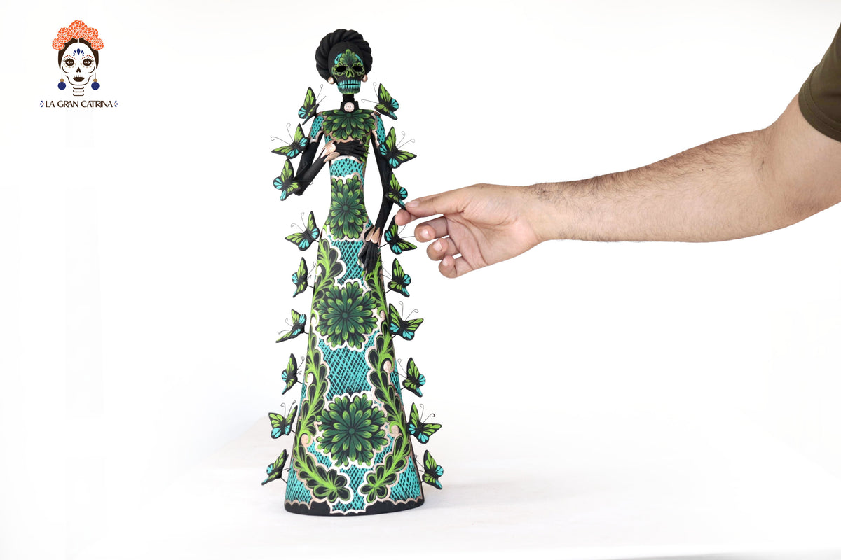 Catrinas hermanas de mariposas - Verde - 50 cm. 20 in. Catrina