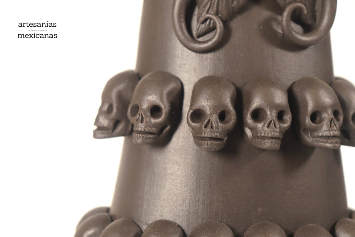 Catrina con Calaveritas Café - 50 cm. 20 in. - En producción Catrina
