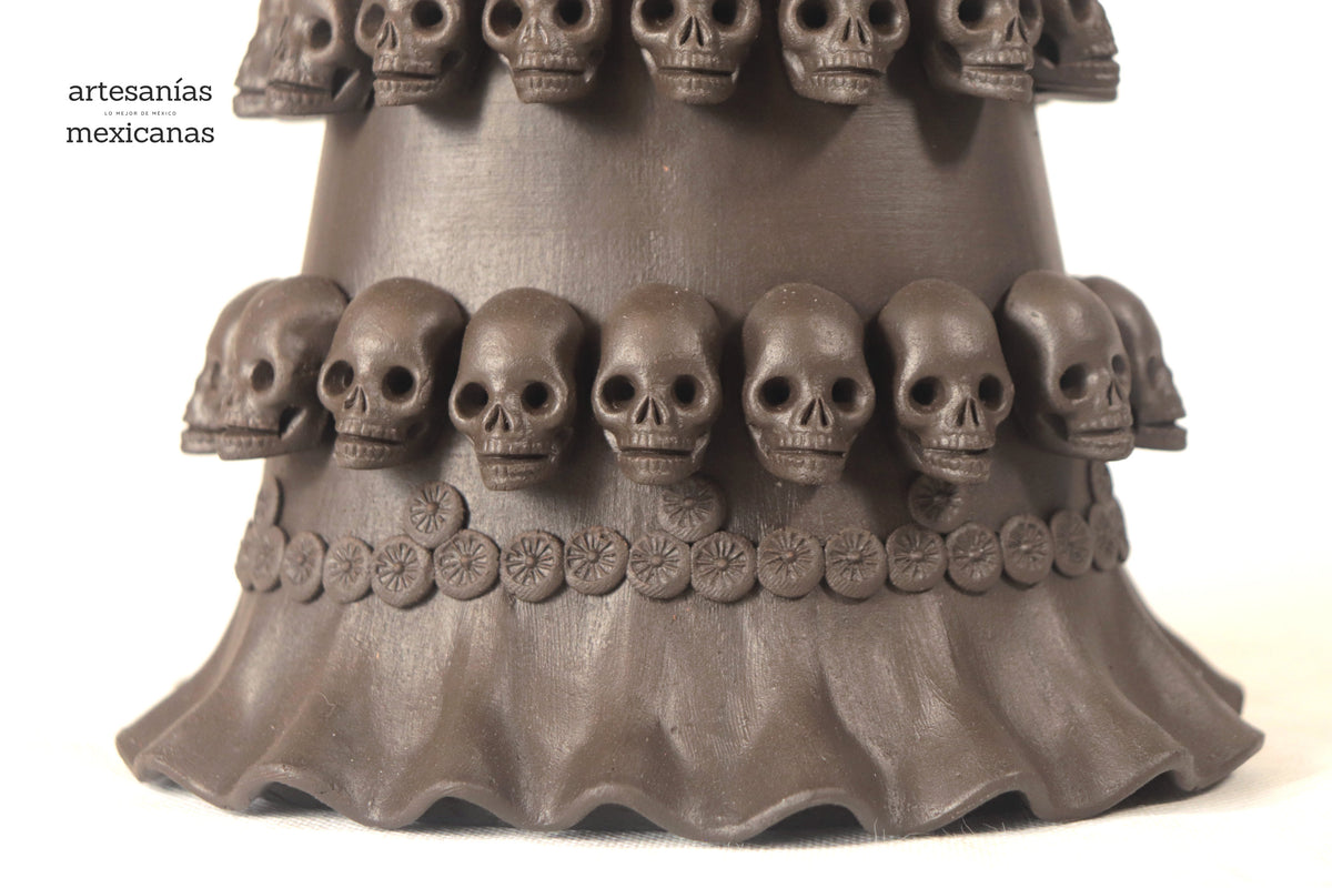 Catrina con Calaveritas Café - 50 cm. 20 in. - En producción Catrina