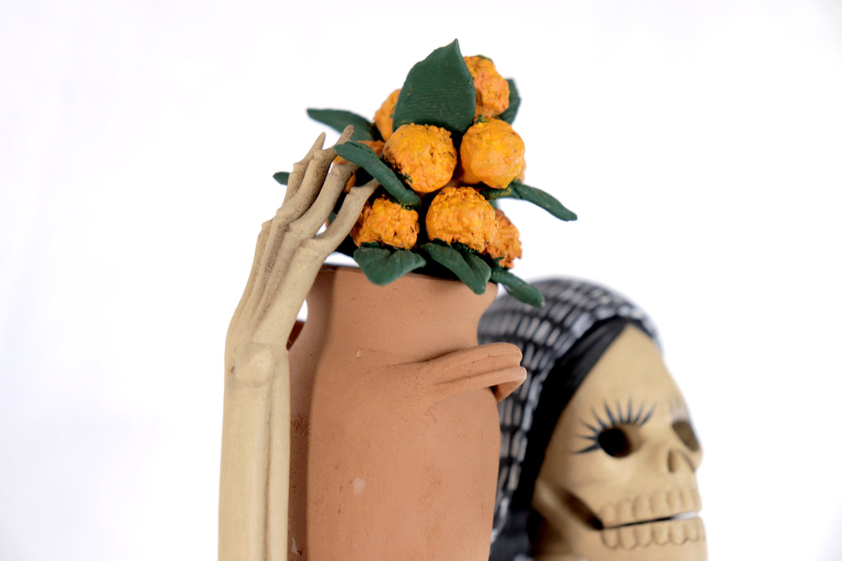 Pareja de Catrines Cempasuchileros - 50 cm. 20 in. - Sobre Pedido Catrina