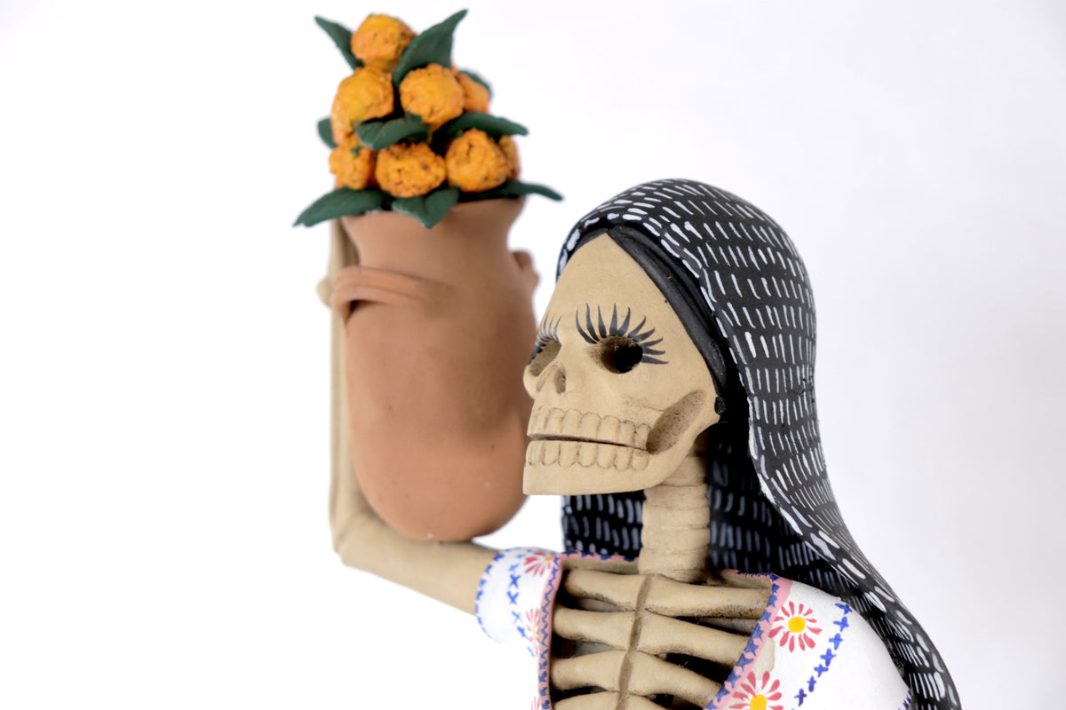 Pareja de Catrines Cempasuchileros - 50 cm. 20 in. - Sobre Pedido Catrina