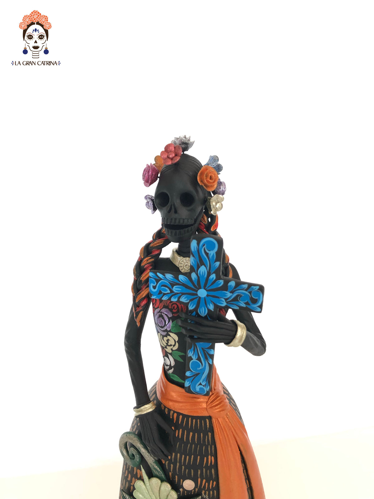 Catrina con Cruz - 30 cm. 12 in. Catrina