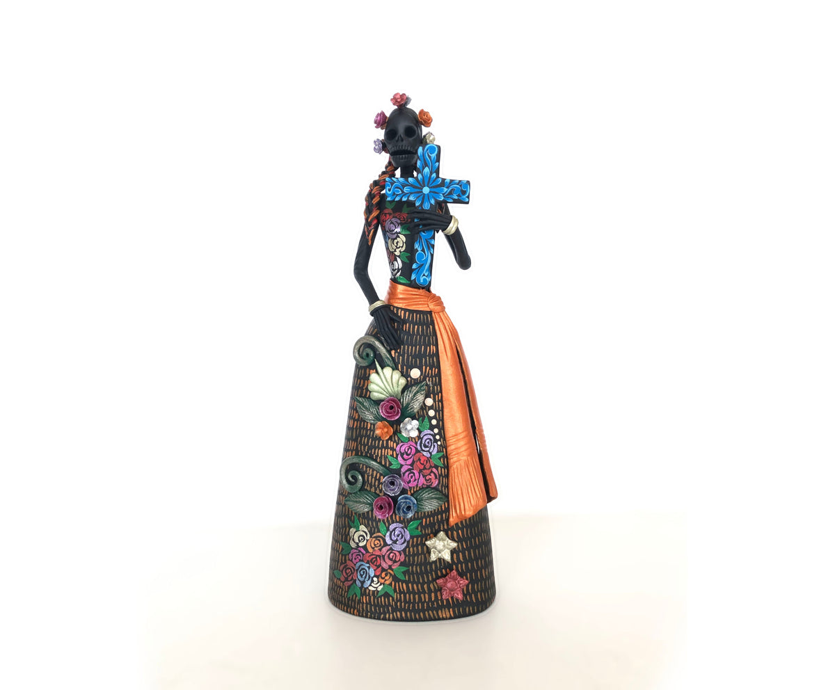 Catrina con Cruz - 30 cm. 12 in. Catrina