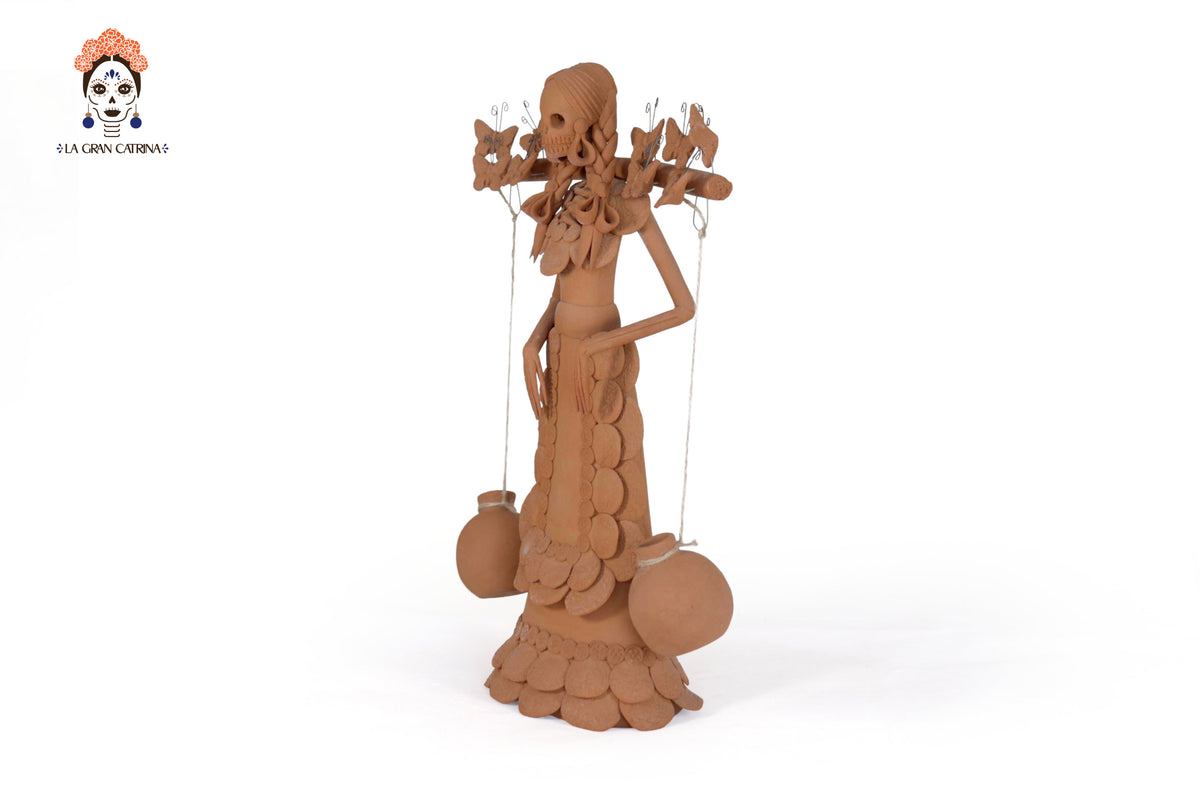 Catrina con Jarrones 38 Cm. 14.9 In. Catrina