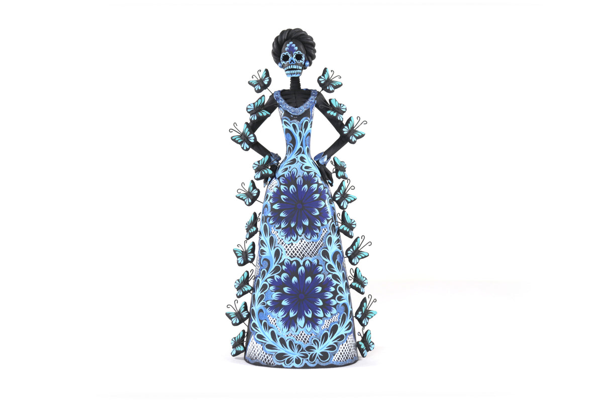 Catrina de mariposas azules - 30 cm. 12 in.