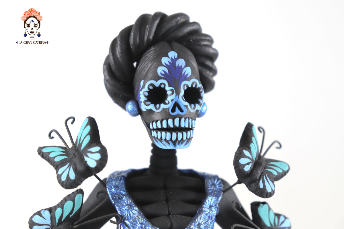 Catrina de mariposas azules - 30 cm. 12 in.