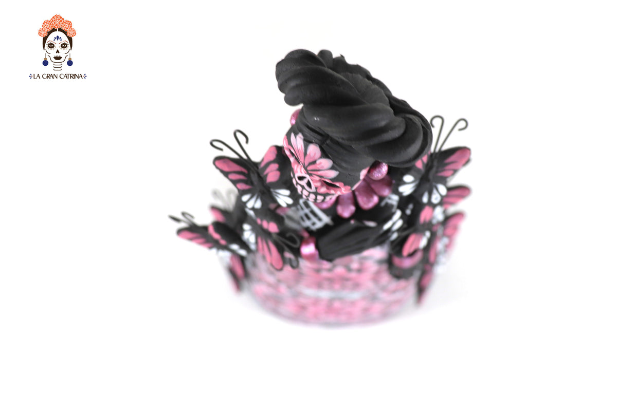 Catrina de mariposas rosas - 30 cm. 12 in. Catrina