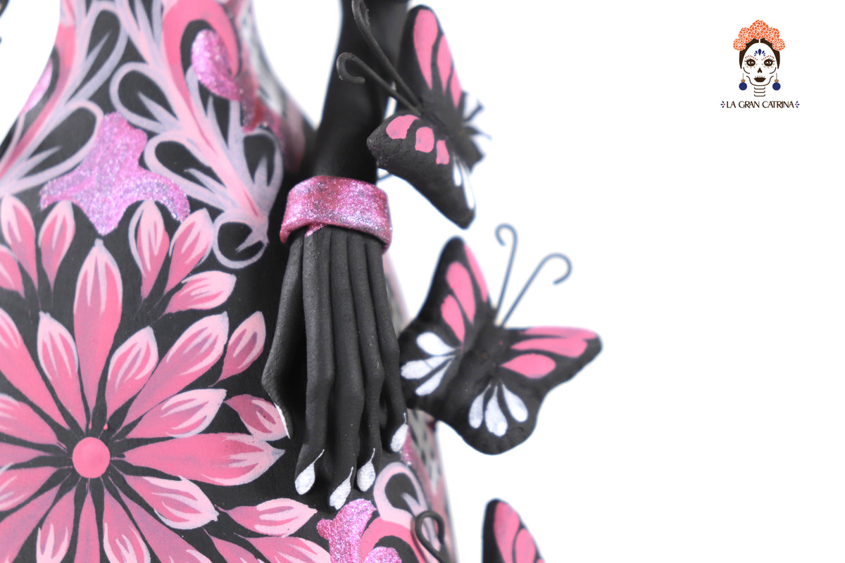 Catrina de mariposas rosas - 30 cm. 12 in. Catrina