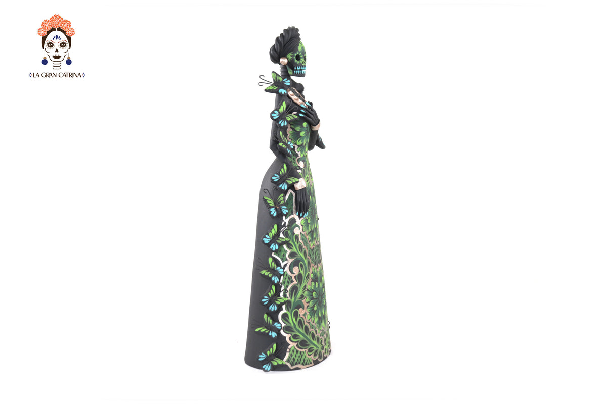 Catrina de mariposas verdes - 30 cm. 12 in. Catrina