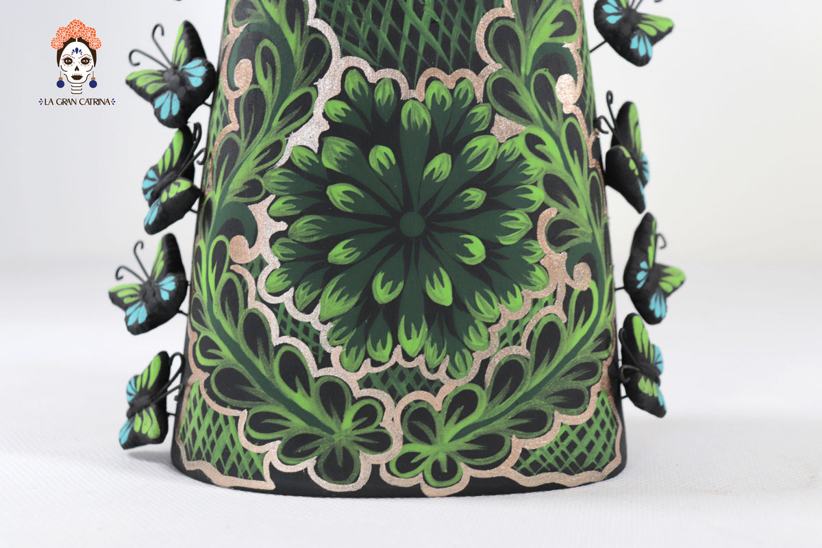 Catrina de mariposas verdes - 30 cm. 12 in. Catrina