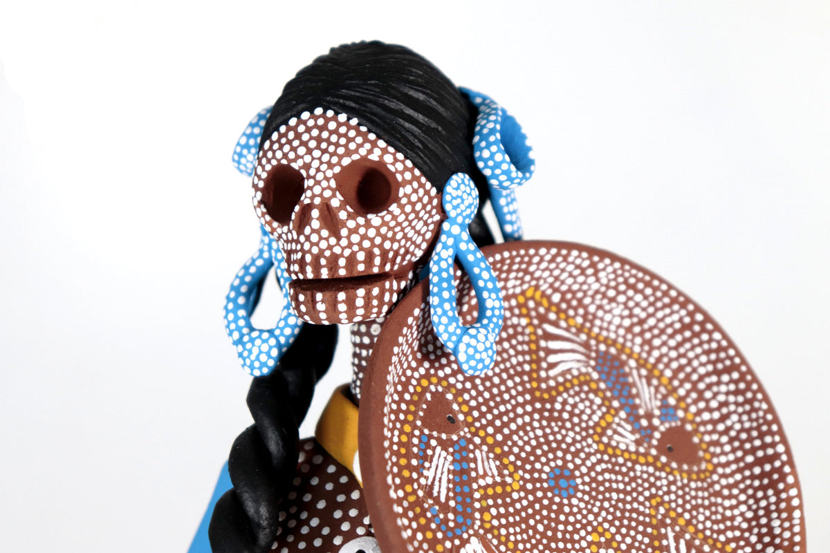 Catrina Punteada Ceremonial de Barro y Set de Altar - 39 cm. 15.3 in. - Sobre Pedido Catrina