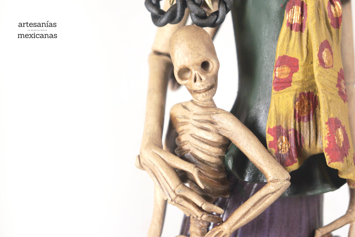 Catrina Mamá con Dos Bebés - 50 cm. 20 in. - Sobre Pedido Sobre pedido