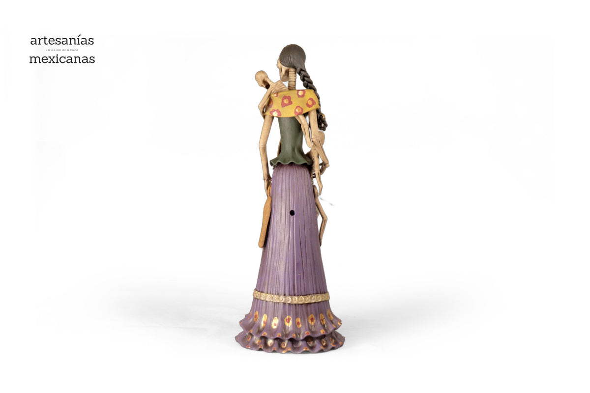 Catrina Mamá con Dos Bebés - 50 cm. 20 in. - Sobre Pedido Sobre pedido