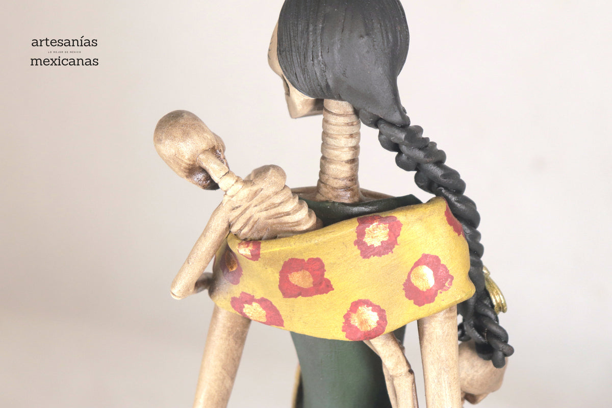 Catrina Mamá con Dos Bebés - 50 cm. 20 in. - Sobre Pedido Sobre pedido