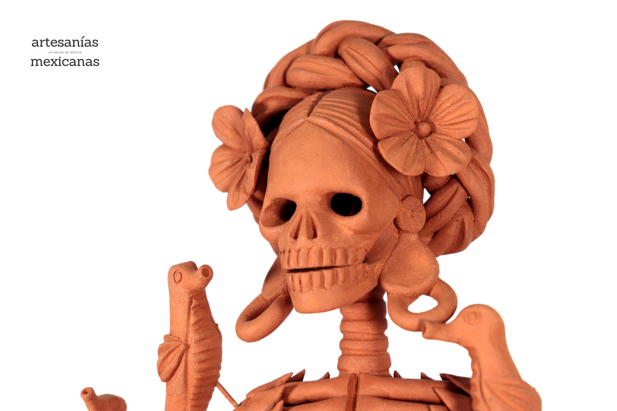 Catrina Sirena de barro - 31 cm. 12.2 in. Catrina