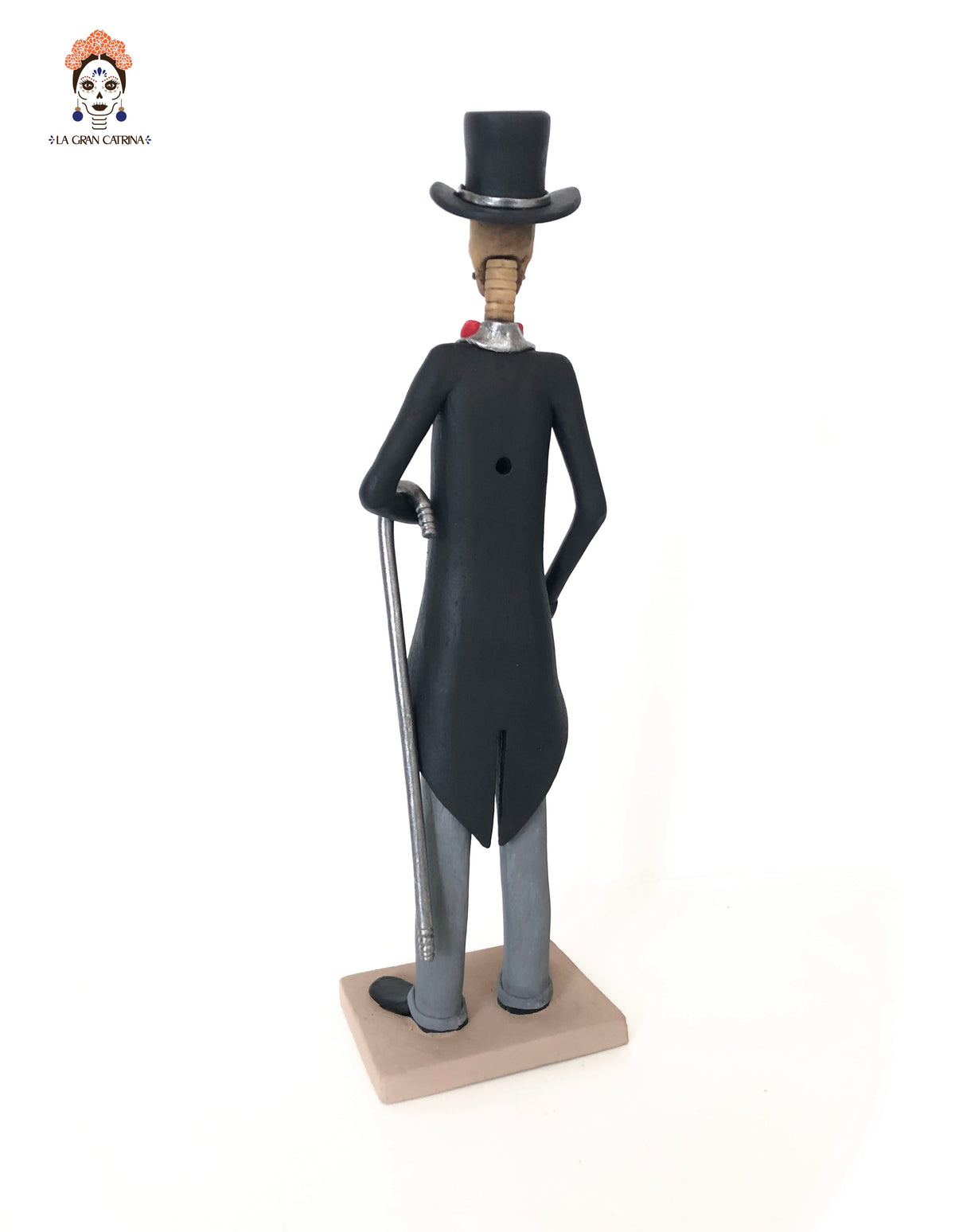 Catrin Elegante con bastón - 30 cm. 12 in. Catrina