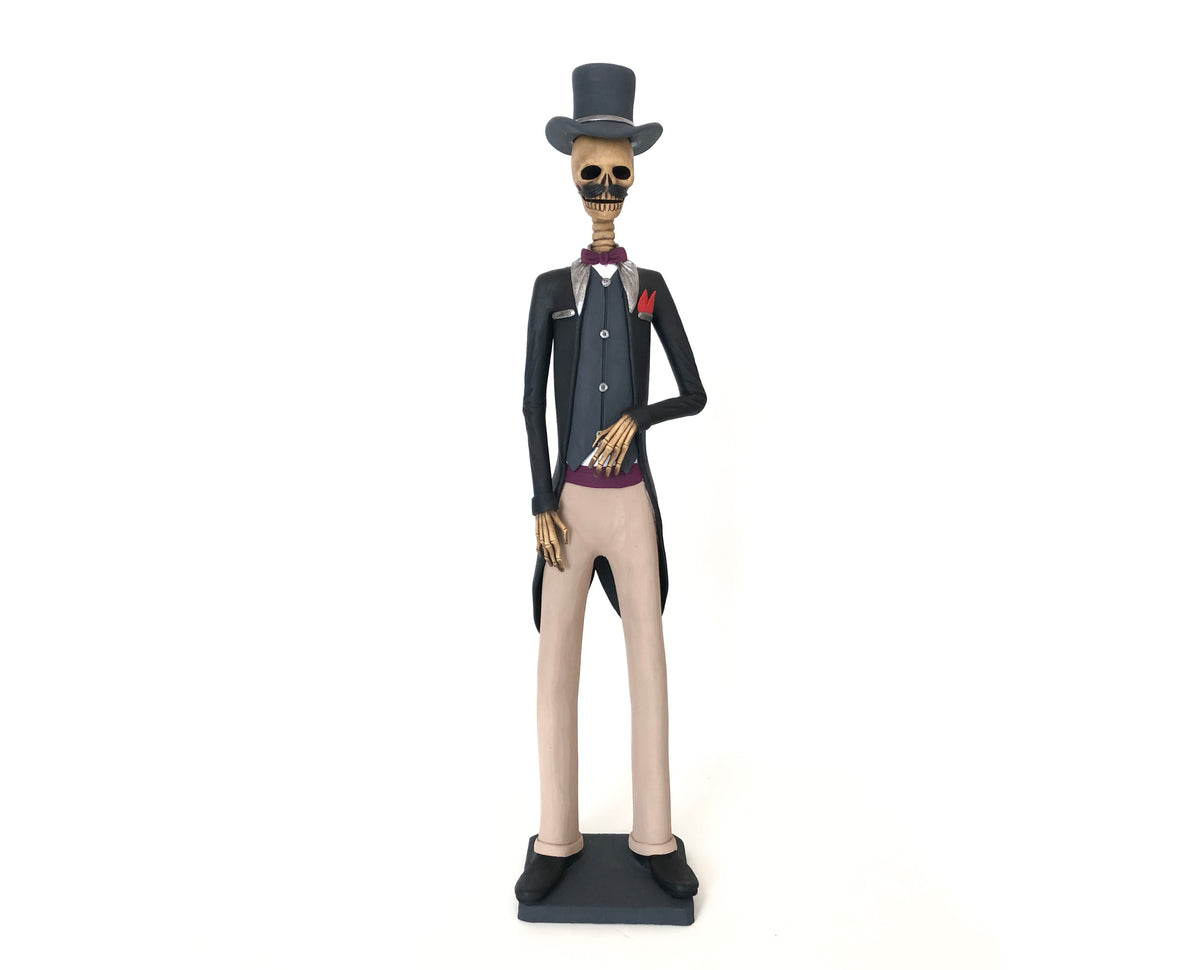 Catrin Elegante con bastón - 50 cm. 20 in. Catrina