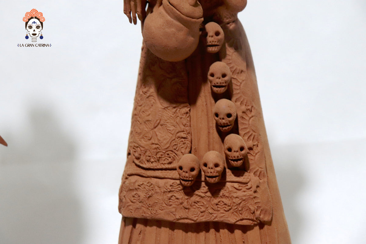 Pareja de Catrines artesanos de loza - 50 cm. 20 in. Catrina