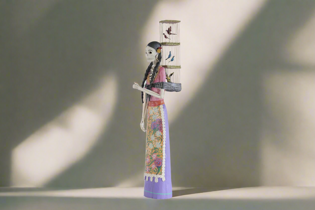 Catrina Pajarera - 55 cm. 21.6 in Catrina