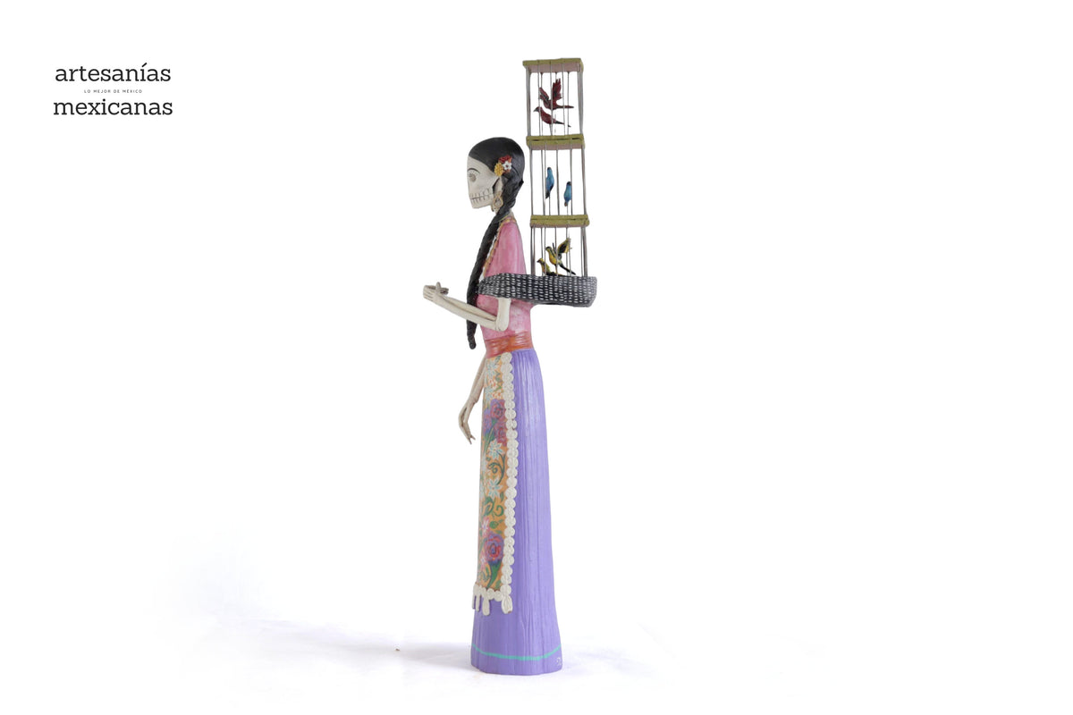Catrina Pajarera - 55 cm. 21.6 in Catrina