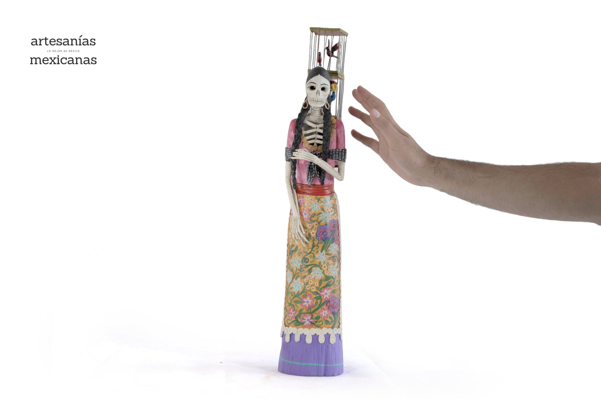 Catrina Pajarera - 55 cm. 21.6 in Catrina