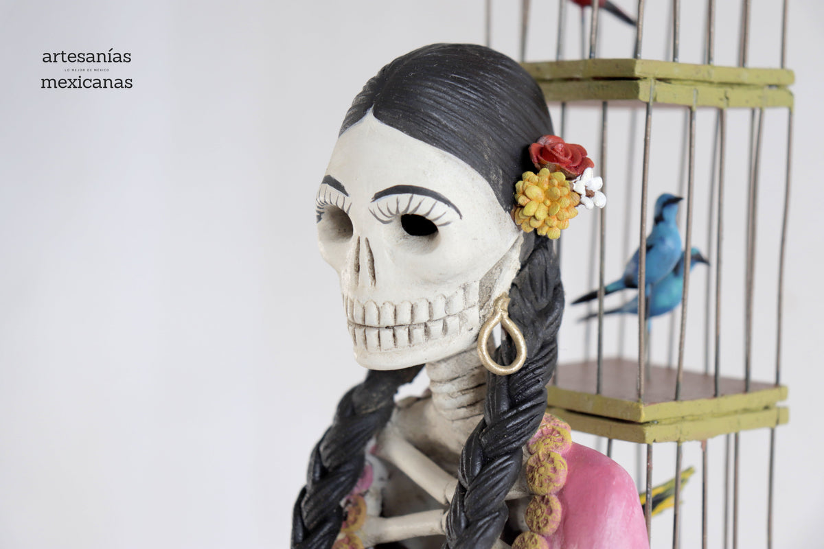 Catrina Pajarera - 55 cm. 21.6 in Catrina