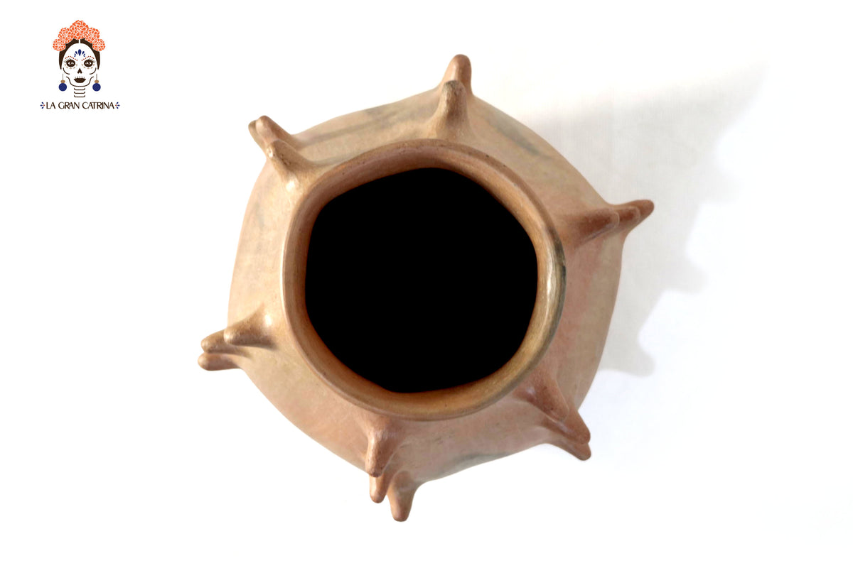 Vasija Mixe Ancestral de picos - 20 Cm. 7.8 In. Mixe