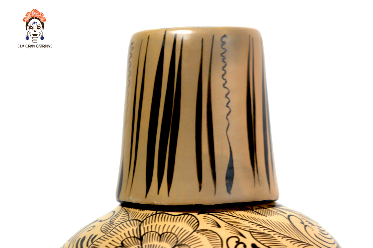 Cerámica amarilla con vaso - Huancito - 23 cm. - Sobre Pedido