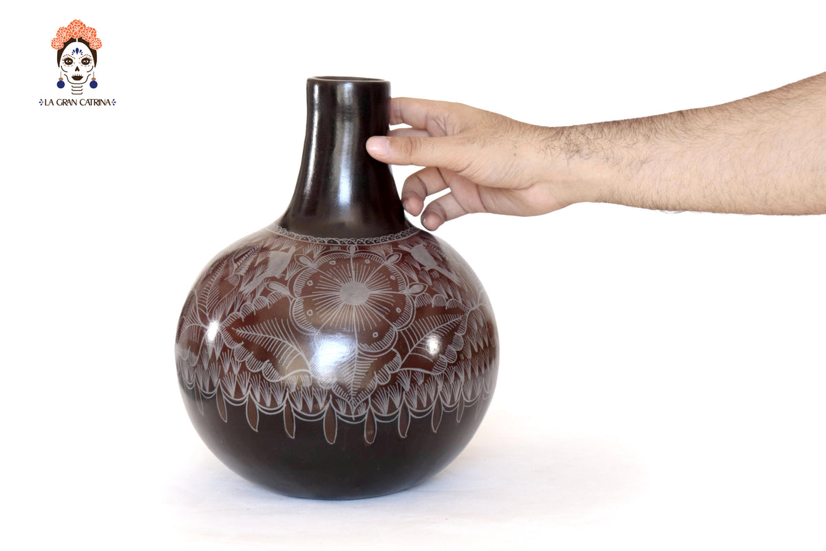 Jarrón de follaje café - Huancito - 29.5 cm. 11.6 In.