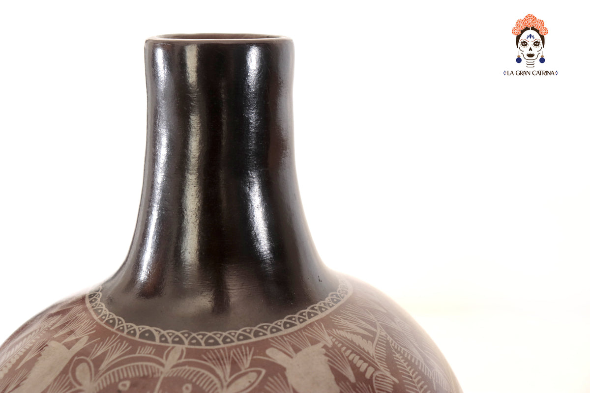 Jarrón de follaje café - Huancito - 29.5 cm. 11.6 In.