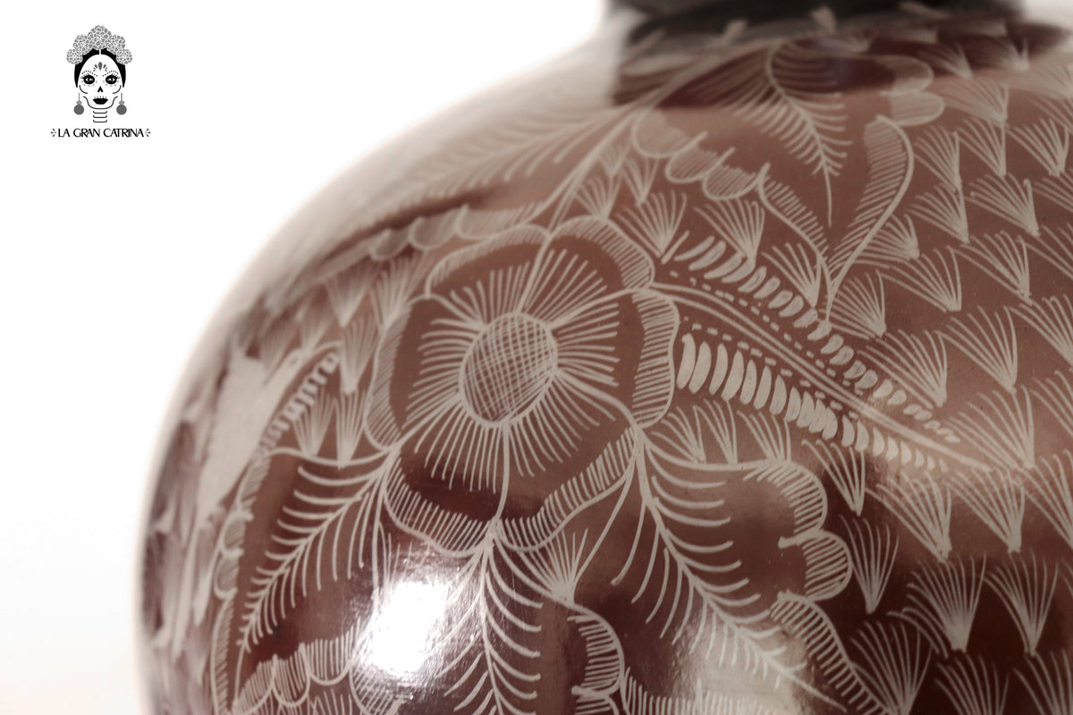 Jarrón de aves marron - Huancito - 38 cm. 14.9 In.