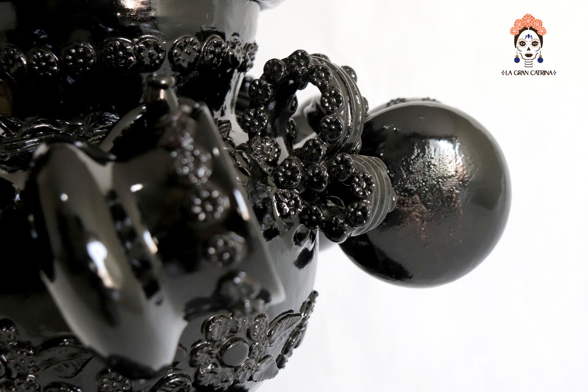 Ponchera con platos y tazas - Barro vidriado - 47 cm. 19 in.