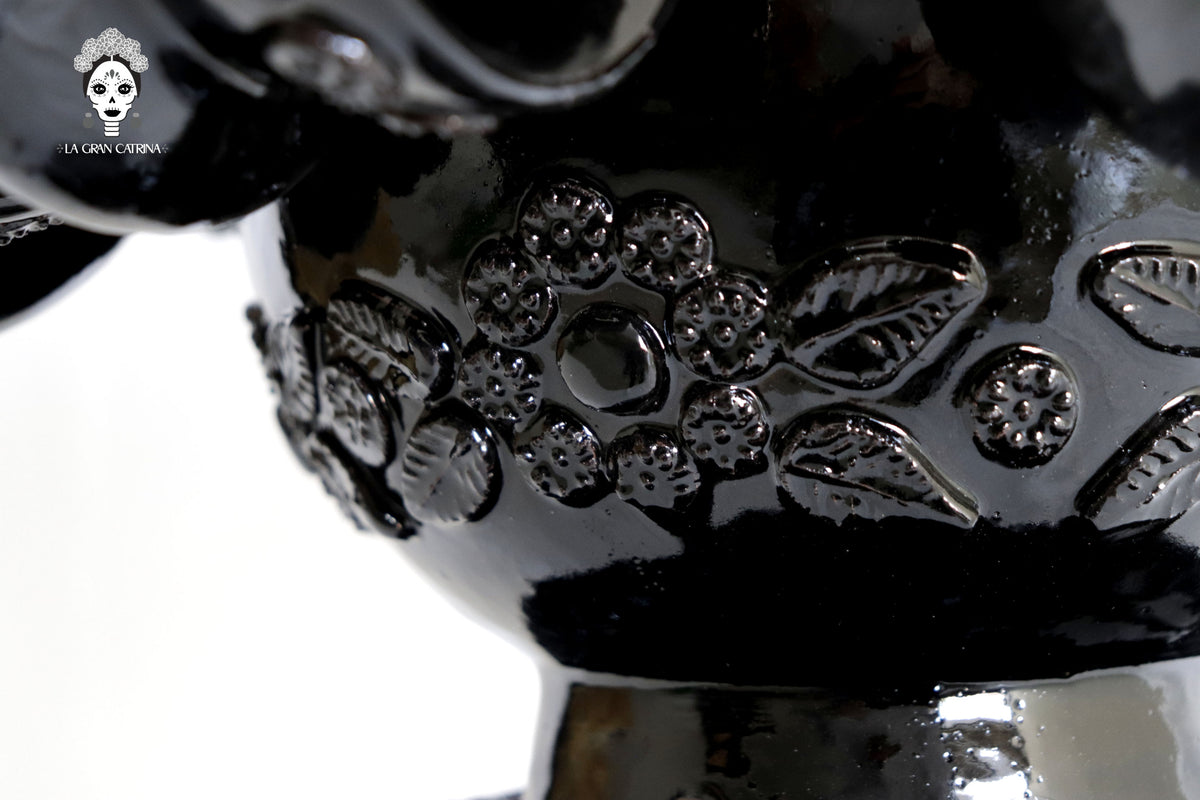 Ponchera con platos y tazas - Barro vidriado - 47 cm. 19 in.