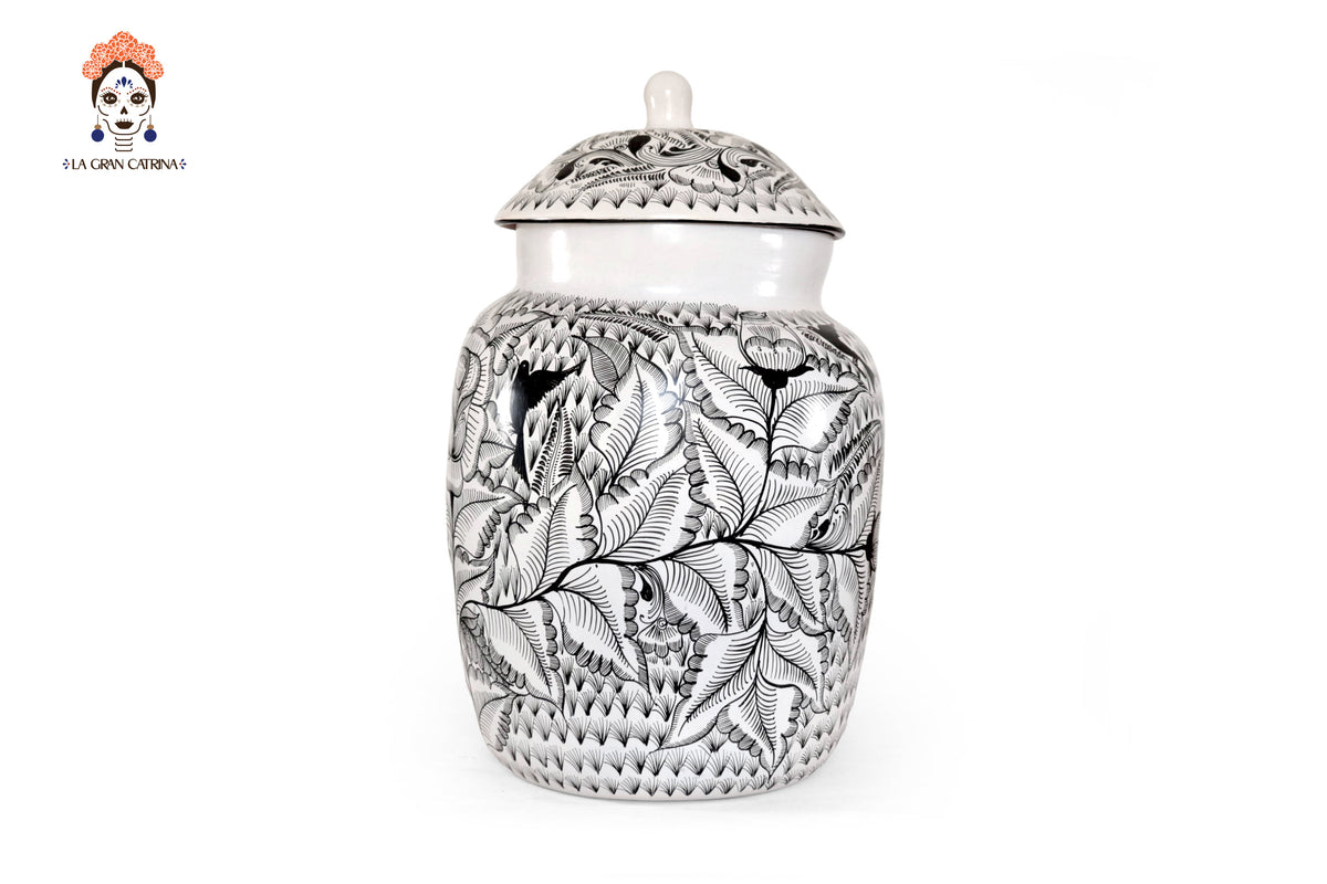 Cantaro Flores y Aves - Huancito - 46.5 cm. 18.3 In.