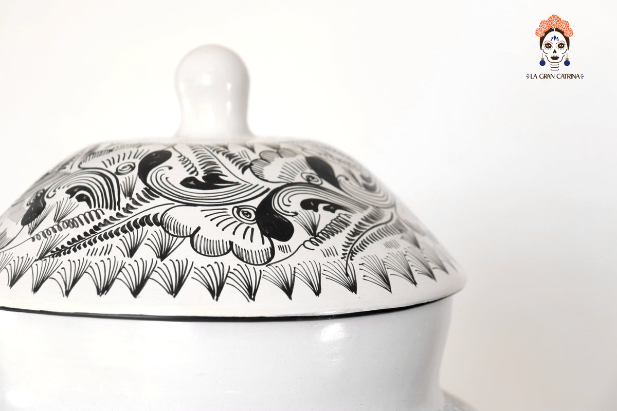 Cantaro Flores y Aves - Huancito - 46.5 cm. 18.3 In.