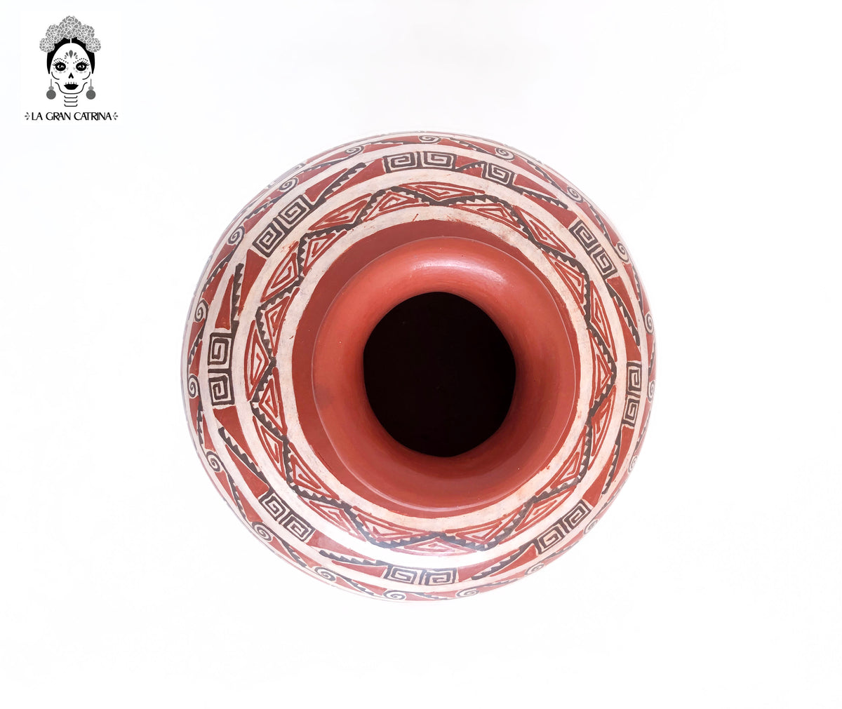 Cerámica roja ornamental - 24 cm. Artesanía