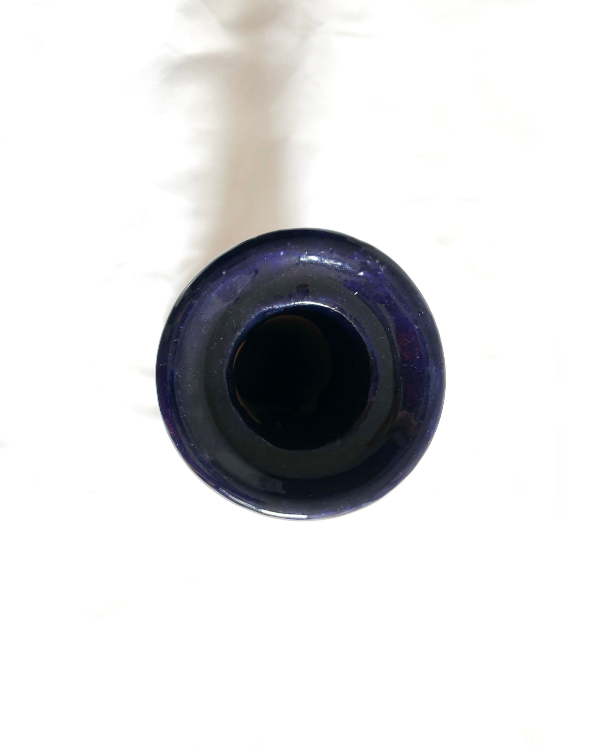 Porta Cirio Azul - Barro vidriado - 38 cm. 15 in. Candelabros
