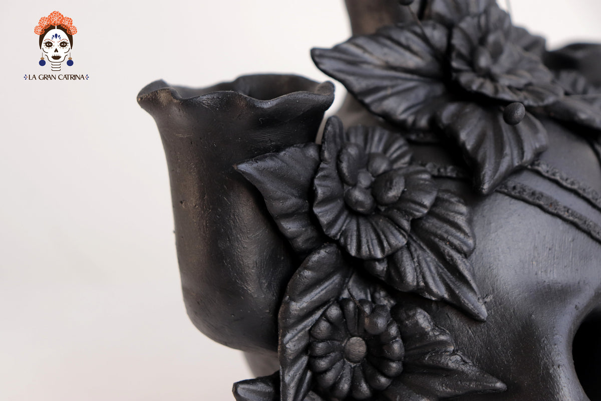 Candelero I de Día de Muertos para 3 Velas - 22 cm. 09 in. Maceta