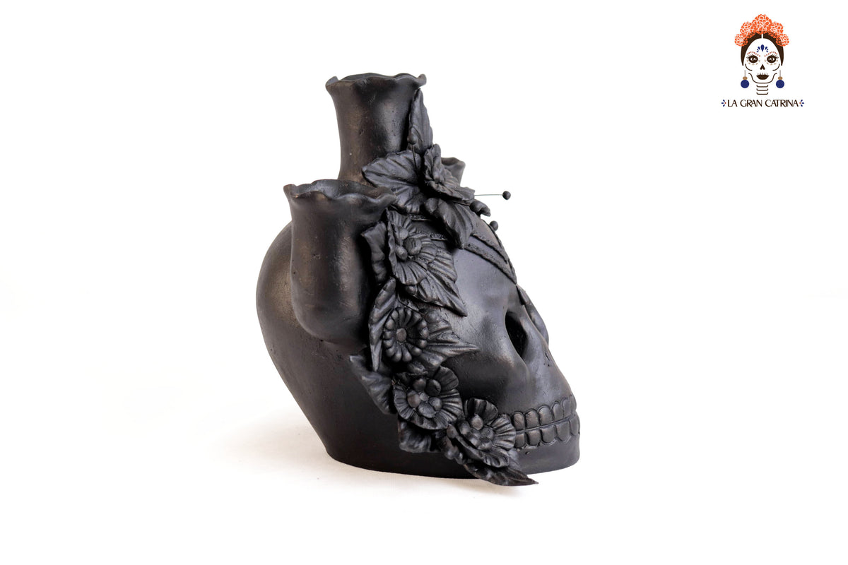 Candelero I de Día de Muertos para 3 Velas - 22 cm. 09 in. Maceta