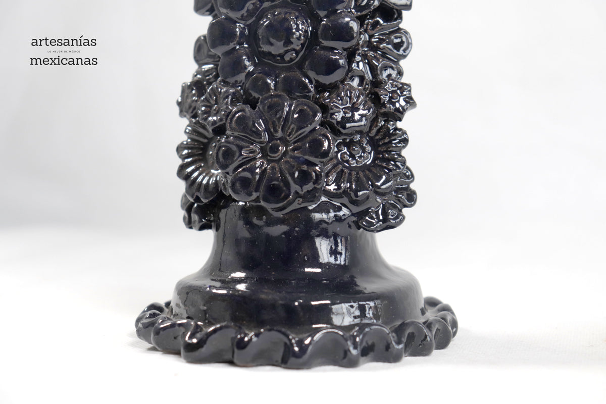 Cruz azul - Barro vidriado - 32 cm. 12.5 in.