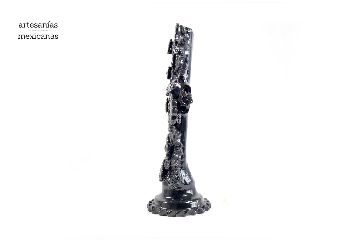 Cruz azul - Barro vidriado - 32 cm. 12.5 in.