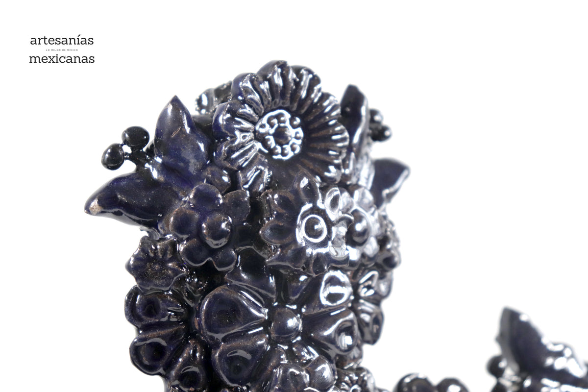 Cruz azul - Barro vidriado - 32 cm. 12.5 in.