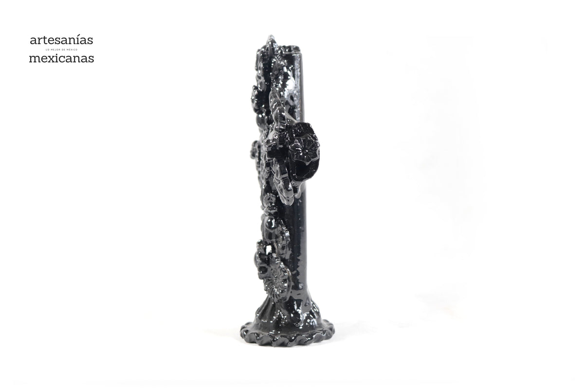 Cruz negra - Barro vidriado - 25 cm. 10 in.