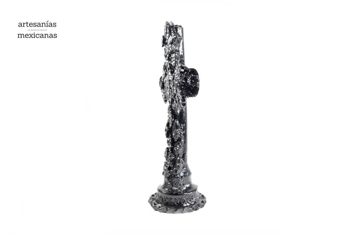 Cruz negra - Barro vidriado - 38 cm. 15 in.