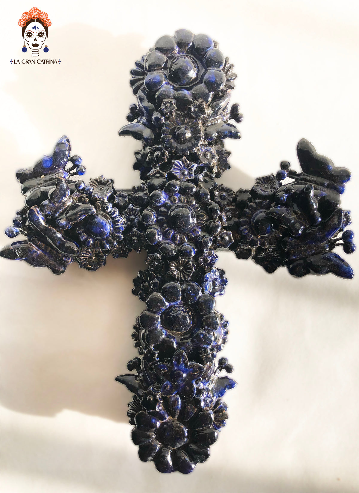 Cruz - Barro vidriado - 28 cm. 11 in.