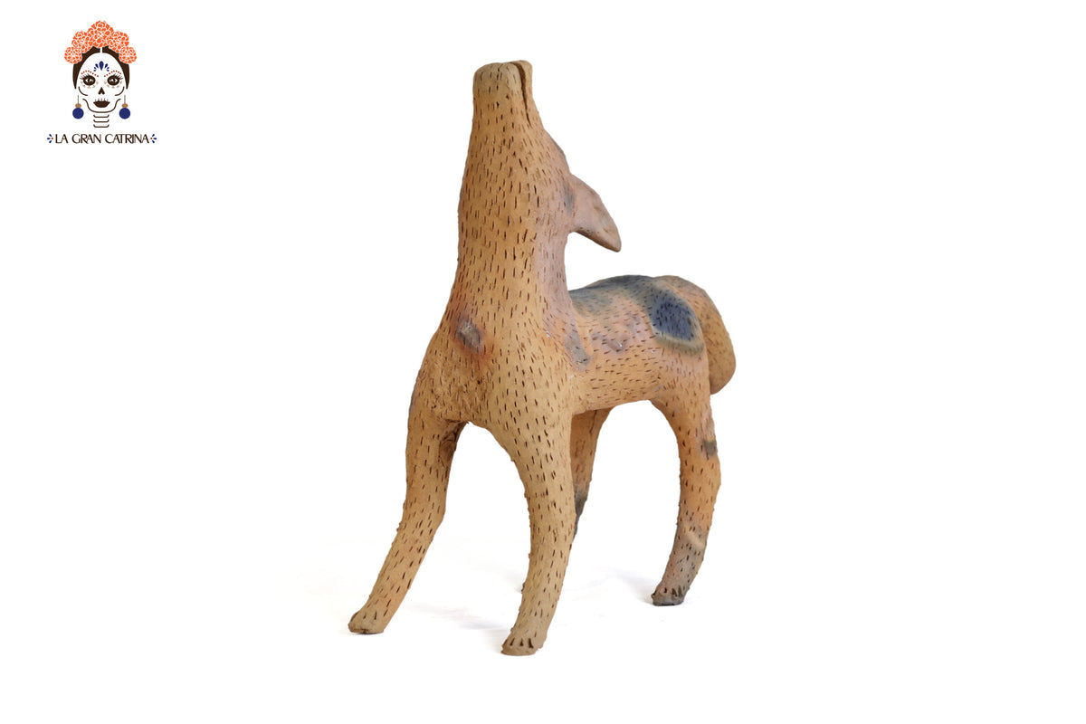 Manada de Coyotes de Barro Natural - 44 cm. 17.3 In. Zipiajo