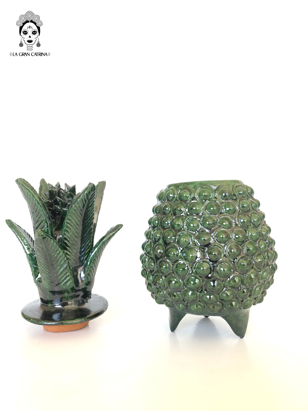 Piña michoacana de barro - Bolitas verdes - 28 cm. 11 in. - Sobre pedido Sobre pedido