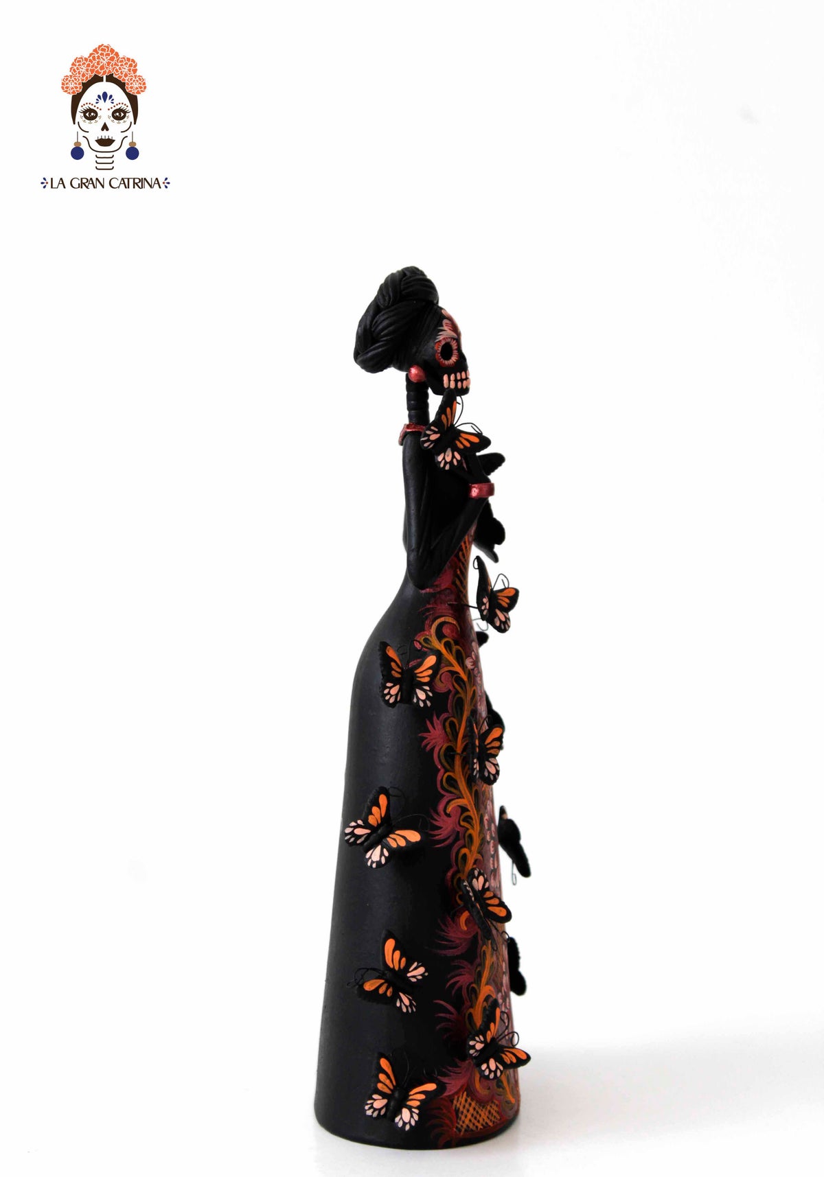 Catrina de mariposas naranjas - 30 cm. 12 in. Catrina